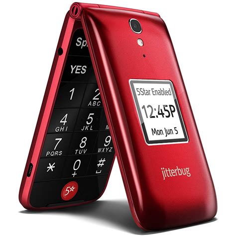 Jitterbug Flip Cell Phone - Red - Walmart.com