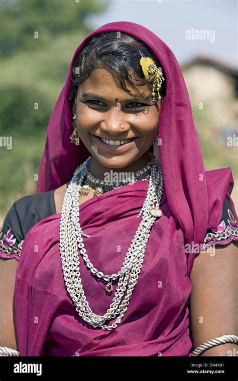 Bhil woman, Bhil Tribe, Madhya Pradesh, India Stock Photo, Royalty Free ...