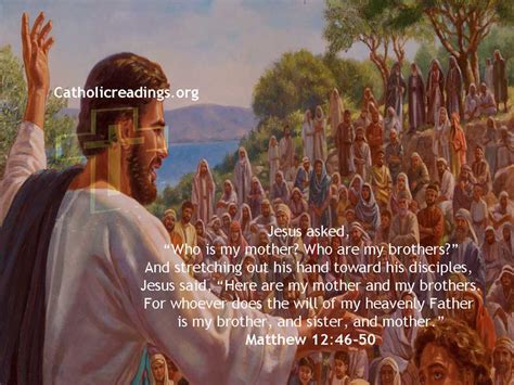 Jesus asked, Who is My Mother and Brothers? - Matthew 12:46-50 - Bible ...