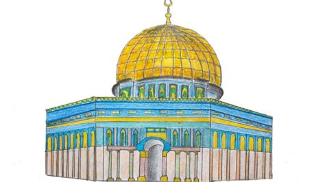 Al Aqsa Mosque Drawing 🕌 How to Draw Masjid Al Aqsa Step by Step ️ رسم ...