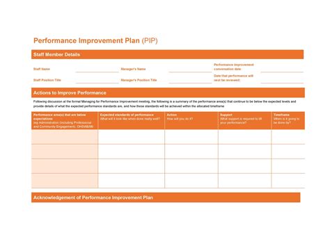 40+ Performance Improvement Plan Templates & Examples