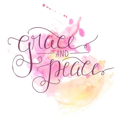 Grace and Peace Watercolor Wall Art | Peace wall art, Peace ...