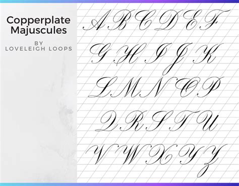 Copperplate Uppercase Alphabet Beginner's Guide — Loveleigh Loops ...