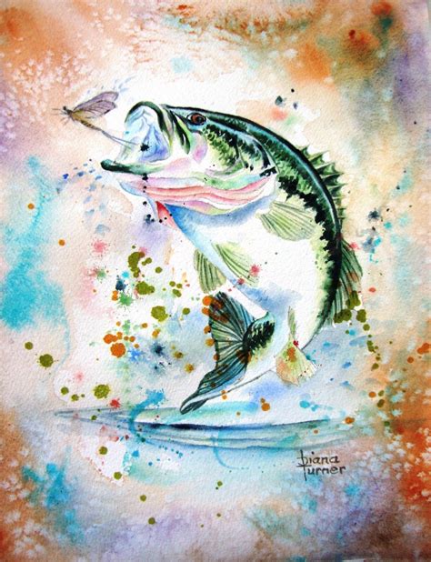 Largemouth Bass Painting | Wallpapers Gallery