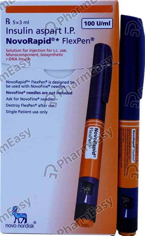 Novorapid Flexpen 100 IU/ML Solution For Injection (3): Uses, Side ...