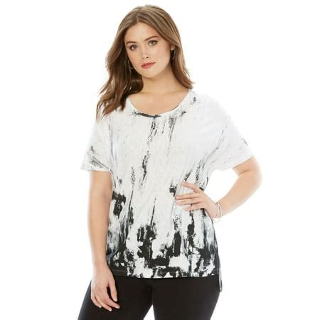 Roaman's - Roaman's Plus Size Textured Slub Tunic - Walmart.com