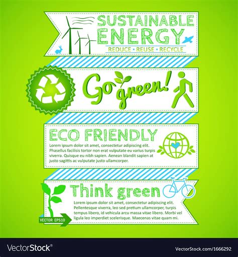 Go green poster Royalty Free Vector Image - VectorStock