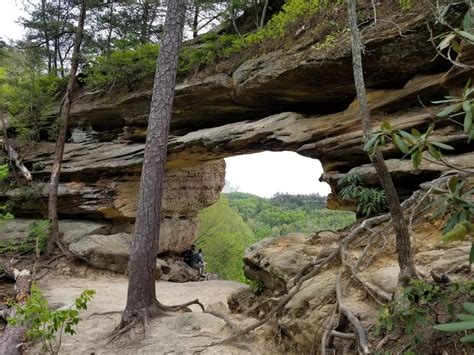 Double Arch, Red River Gorge, Kentucky, USA. : hiking