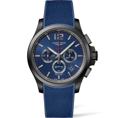 Longines Men's Blue Conquest VHP Chronograph Watch | 44mm