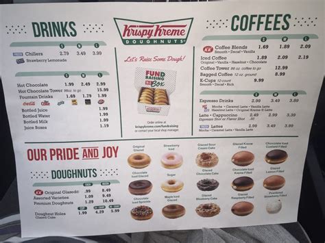 Krispy Kreme Donuts Menu