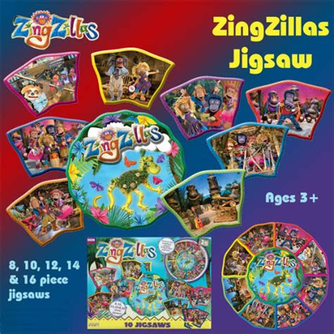 Zingzillas Jigsaw 10 In A Box Includes 10 8 To 16 Pieces Jigsaws For ...