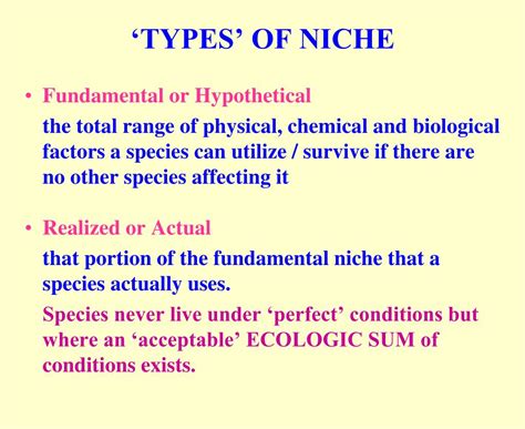 PPT - BIOLOGY 403: PRINCIPLES OF ECOLOGY (Niche and Species-Species ...