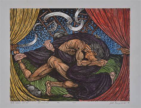 Jacob Wrestling with God (hand-colored) – Baumwerkshop