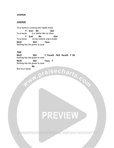 Your Name Chords PDF (G3 Worship) - PraiseCharts