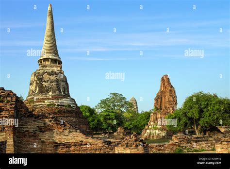 Ayutthaya, Thailand. The temples of Wat Phra Mahathat Stock Photo - Alamy