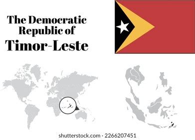 Democratic Republic Timorleste 20230224 Maps National Stock Vector ...