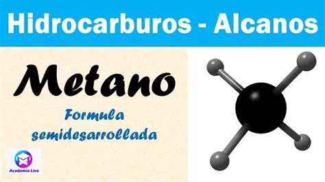 METANO - Formula global y semidesarrollada - Alcano lineal ...