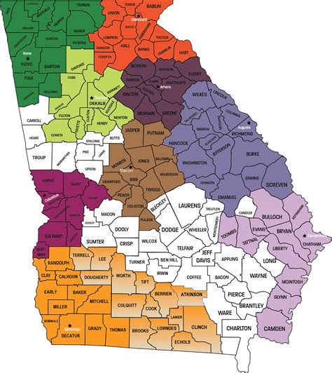 Georgia Counties Map 2020