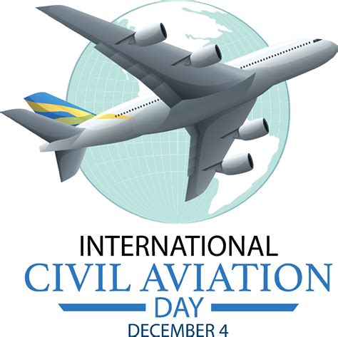 International Civil Aviation Day icon banner 13763335 Vector Art at ...