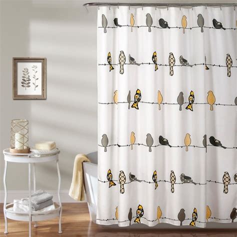 Lush Decor Bird Shower Curtain Yellow : Target