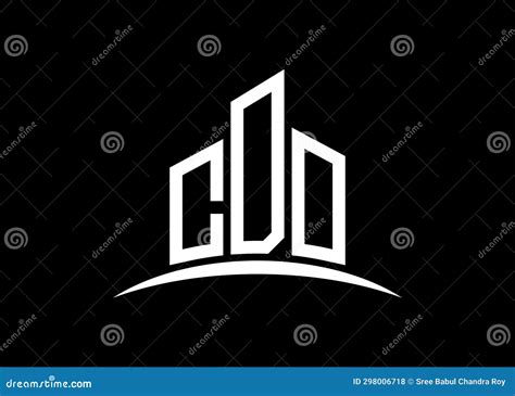 Letter CDO Building Vector Monogram Logo Design Template. Building ...