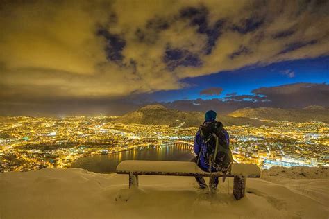 The first snow of the winter in Bergen, Norway : pics