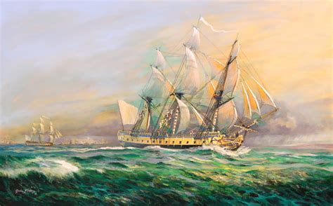 Hermione, French frigate - Gordon Frickers Marine Art