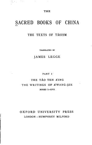 The Texts of Taoism, Part I | Online Library of Liberty