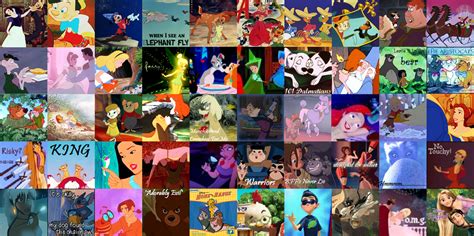 50 Disney Movie Icons - Walt Disney 50 Animated Motion Pictures Photo ...