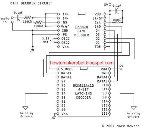 Circuit Diagram Of Dtmf Robot