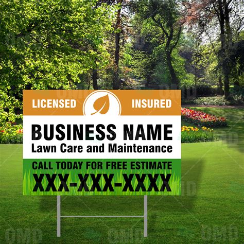 Lawn Care Yard Sign #3 - Template Country