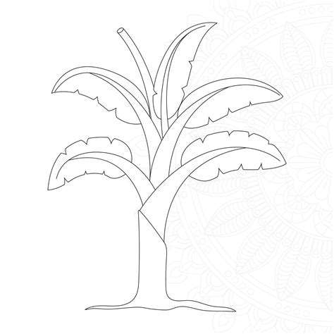 Banana tree Coloring Pages for Kids 7420013 Vector Art at Vecteezy