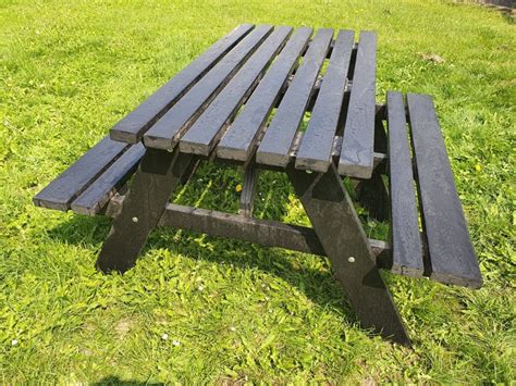 Large Recycled Plastic Composite Rectangle Picnic Bench - Commercial ...