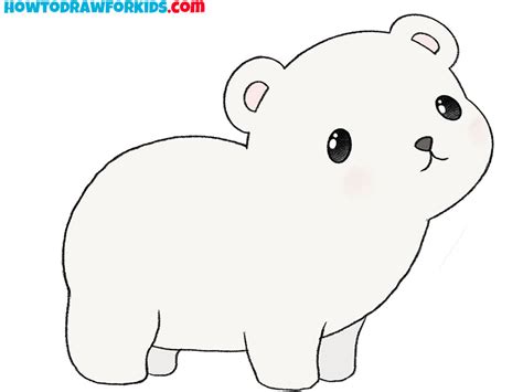 How To Draw A Cute Polar Bear Step By Step