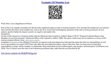 Examples Of Mandate Law | PPT