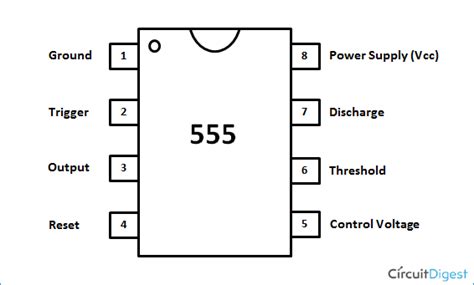 Simple Time Delay Circuit Diagram using 555 Timer IC