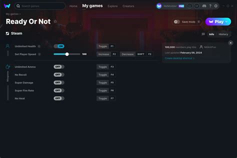 Ready Or Not Cheats & Trainers for PC | WeMod