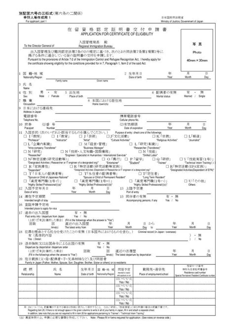 COE: Certificate of Eligibility for student visa in Japan