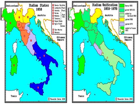 Unification Of Italy Map | Campus Map