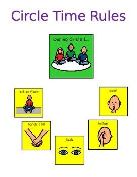 Circle Time Rule Poster Visual by AutismTeach TPT | TpT