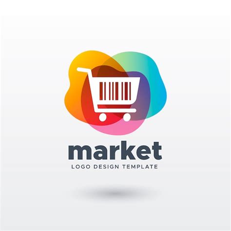 Premium Vector | Colorful market logo with gradient