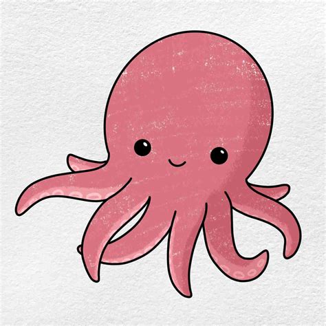 Cute Octopus Drawing - HelloArtsy