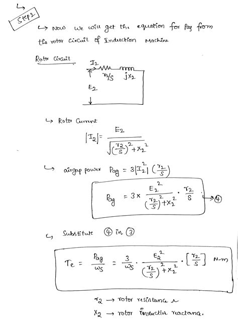 [Solved] Explain how to derive the torque equation of an induction ...