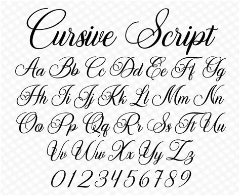 Cursive Letters Font, Hand Lettering Alphabet Fonts, Tattoo Lettering ...