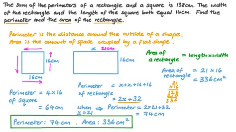 Area And Perimeter Formula For Rectangle