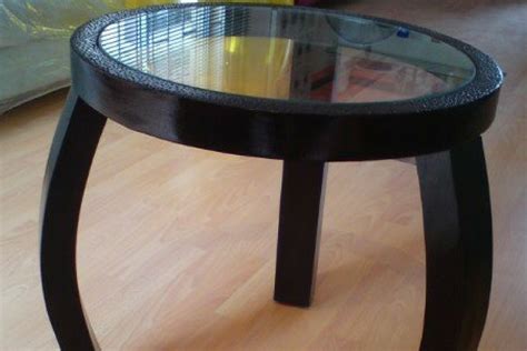 Buy round side table with glass top for living room in Lagos Nigeria