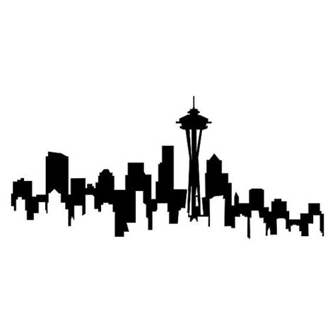 Seattle Skyline Silhouette at GetDrawings | Free download