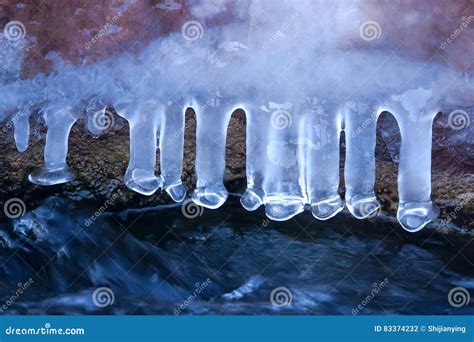 Ice pillar stock photo. Image of nature, frore, flowing - 83374232