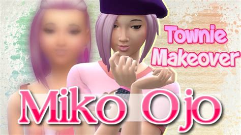 The Sims 4 | MIKO OJO Townie Makeover // MAXIS MATCH CC - YouTube