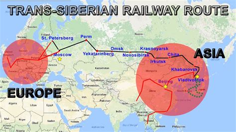 Trans Siberian Railway Map | Color 2018